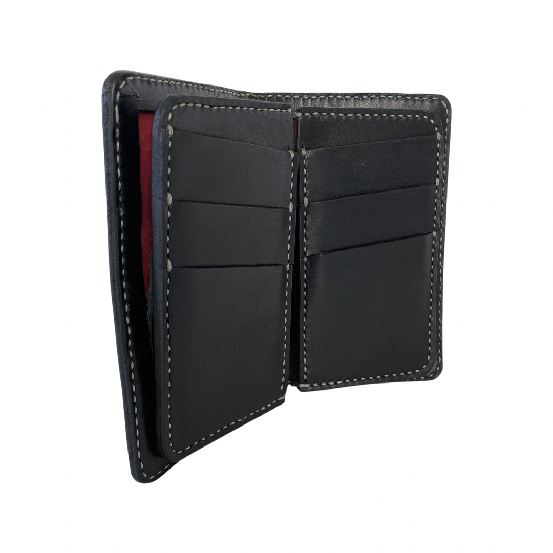 ブラック☆Middle Leather Wallet Punched Leather Wallet – Lambretta Clothing